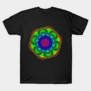 Psychedelic rainbow mandala T-Shirt